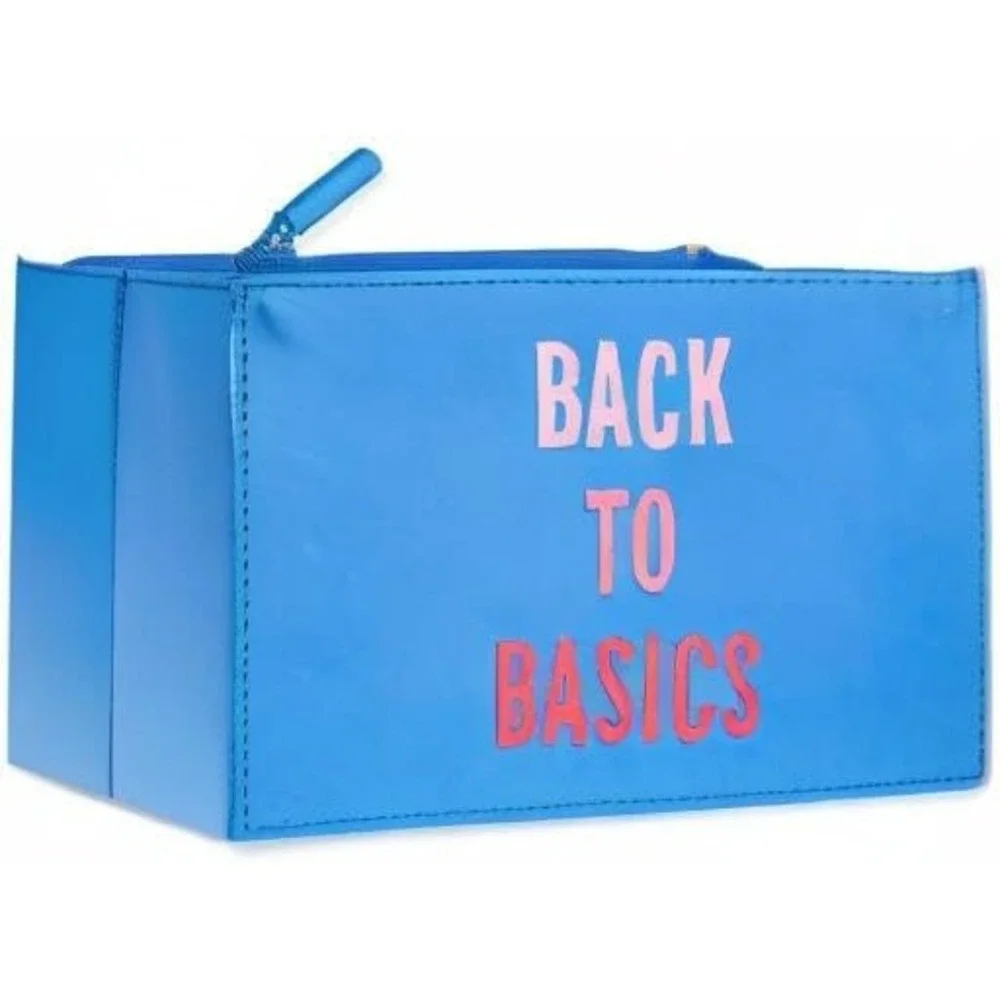 Kate Spade Pencil Case Set Unisex OS Blue New Back to Basics Striped Pouch